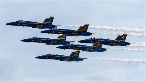Blue Angels Flying In Formation From Sunday Sandiego