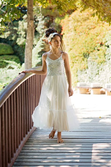 Sequin Flower Girl Dress Junior Bridesmaid Boho Gold Gown Etsy