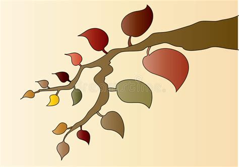 Autumn Leaves Tree Branch Stock Vector Illustration Of Garden 11097532