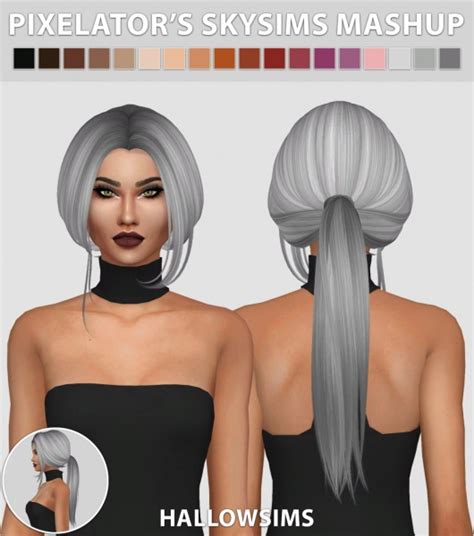 Sims 4 Hairs Miss Paraply Hallowsims Pixelator`s Skysims Hair
