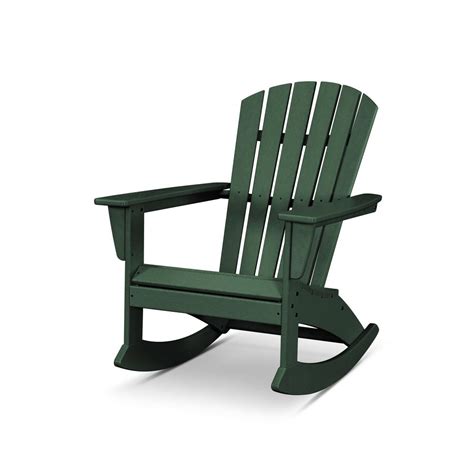 POLYWOOD Grant Park Plastic Patio Outdoor Adirondack Rocking Chair