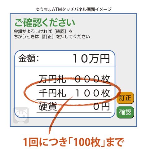 Atmで千円札を大量に引出す方法は？郵便局なら無料で両替？