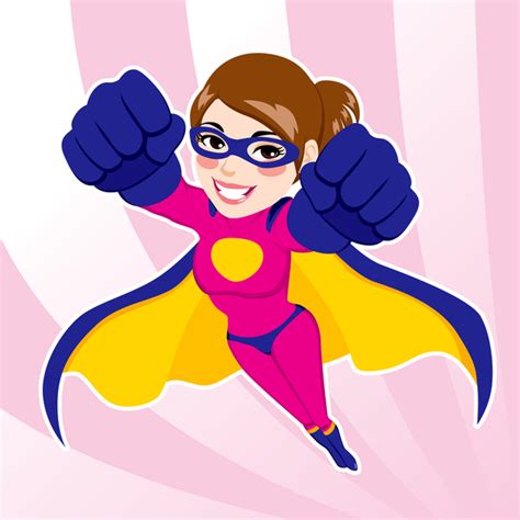 Female superman cartoon vectors 01 - Vector Cartoon free download
