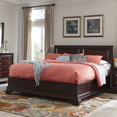 Shop bedroom furniture online with melbourne and sydney wide delivery. Cresent Fine Furniture Newport Storage Sleigh Bed, Size ...