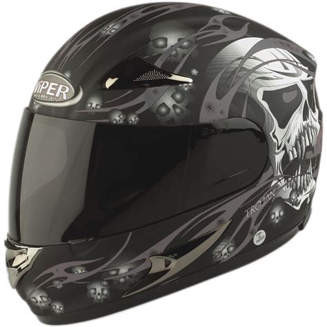 New sharp five star motorcycle helmet safety standard rating system. VIPER RS-44 TROJAN SKULL FULLFACE 4 STAR SHARP RATED ...