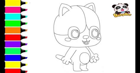 Babybus Drawing For Kids Coloring Baby Kitten Mimi Youtube Drawing For