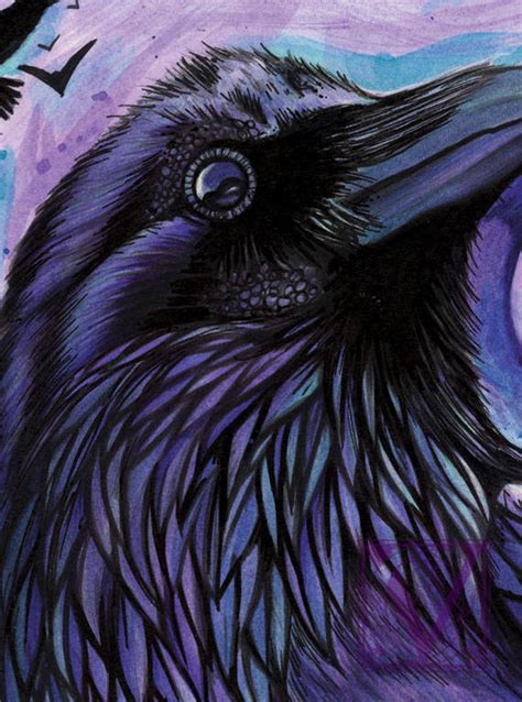 Raven Art Purple Raven Raven Print Gothic T Gothic Etsy Canada