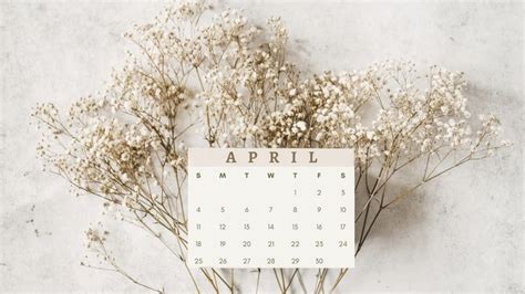 April Minimalist Aesthetic Calendar Wallpaper Desktop Hd 2021 Free