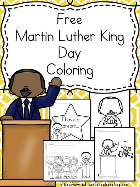 Martin Luther King Day Coloring Mrs Karles Sight And Sound Reading