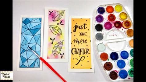 diy watercolor bookmarks watercolor techniques