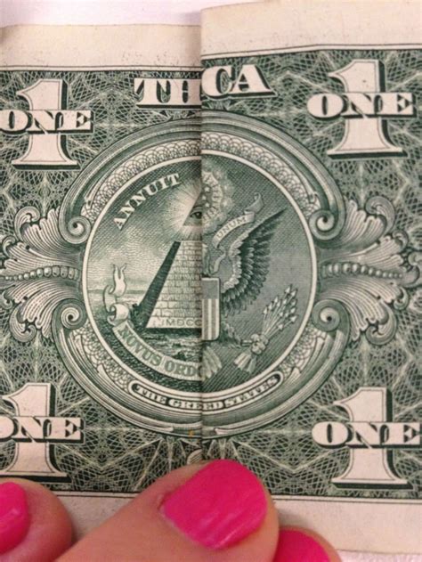 Occupy The Dollar 1 Bill Is Folded Twice The Phrase The Great