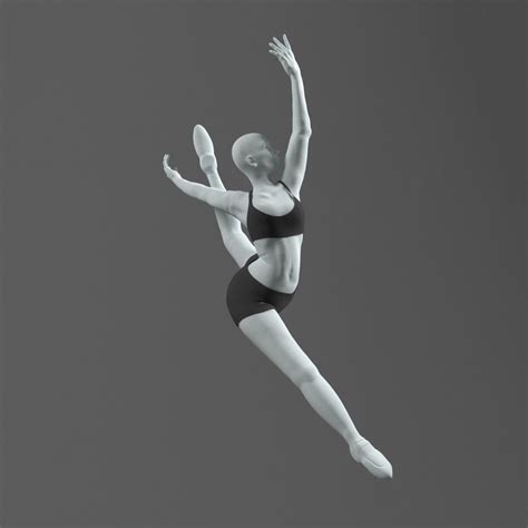 Dance Model Female Ballet Dancer In Air 3d Model Cgtrader