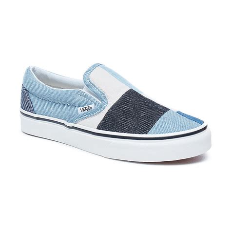 Shop with afterpay on eligible items. Vans Classic Slip-On patchwork denim | Snowboard Zezula