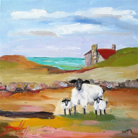Painting Of The Day Daily Paintings By Delilah Irish Sheep No 4 Oil