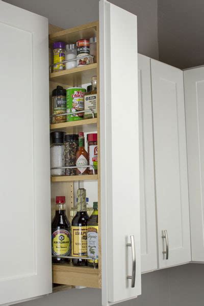 Minimal woodworking skills are all you need along with a set. Pull-out Storage Cabinet - Pull-out Spice Rack Shelves ...
