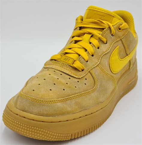 Nike Air Force 1 Suede Trainers 896184-700 Mineral Yellow/Gum Sole UK6