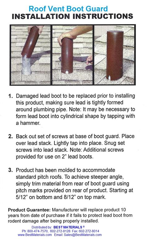 Cobra® exhaust vent for roof ridge helps exhaust heat and moisture from your attic. Roof Vent Boot Guard, Large, 3 in, SPECIFY COLOR
