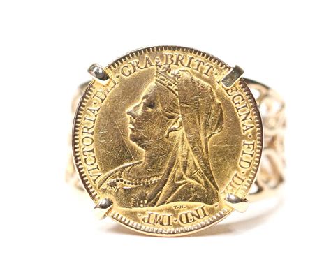 Superb Antique 22ct Gold Victorian 12 Sovereign Ring Fully