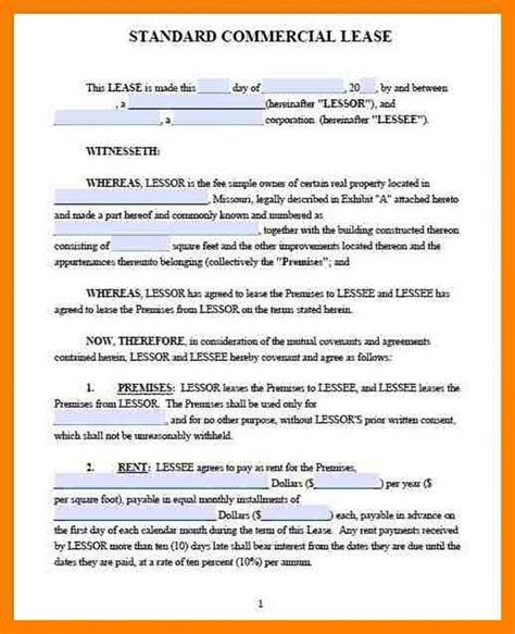Additionally, a standard rental agreement is. 6+ Lease Contract Templates for Restaurant, Cafe, Bakery ...
