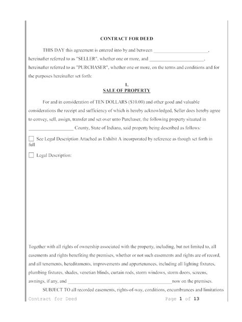 Land Contract Indiana Fill Out And Sign Online Dochub