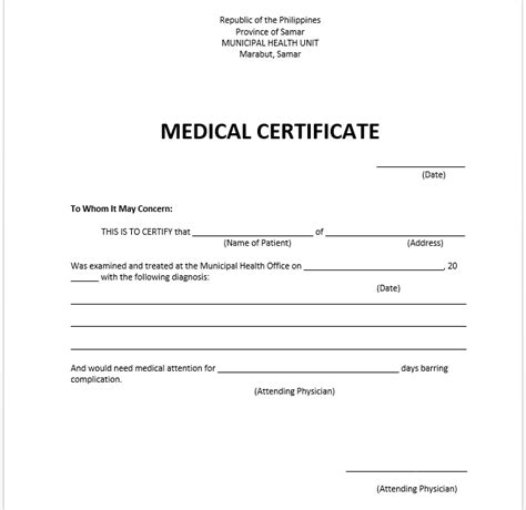 Frequently asked questions (faqs) march 12, 2021. Medical Certificate Template - Word Templates for Free ...