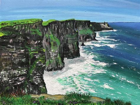 Cliffs Of Moher Painting By Claudia Cerveny Fine Art America