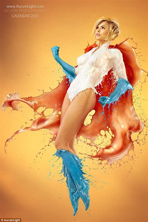 Models Transformed Into Superheroes Using MILK For Splash Heroes Calendar Daily Mail Online