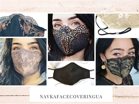 Tofu Lace Face Mask For Women Formal Wedding Elegant Face