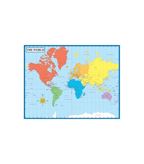 Map Of The World Laminated 88 World Maps