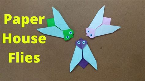How To Make House Flies Paper Easy Origami Flies Paper Craft Paper