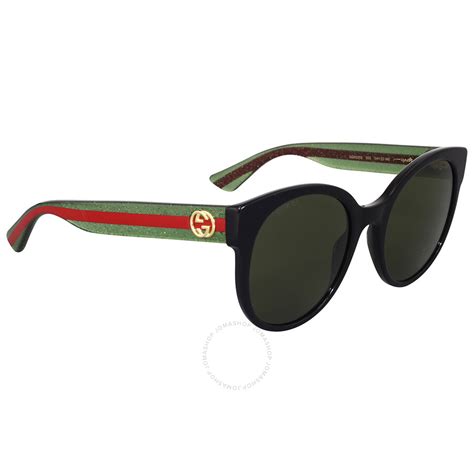 Gucci Green Lenses Round Sunglasses Gg0035s 002 54 889652048857