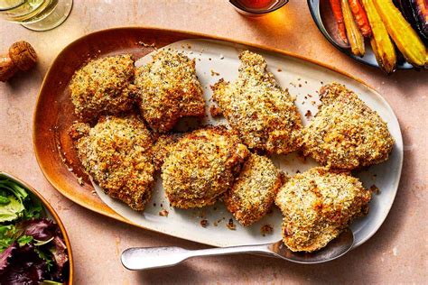 Crispy Baked Chicken Thighs With Panko And Parmesan Coating Recipe