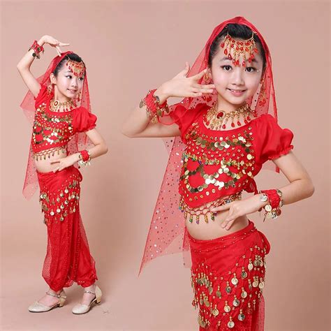 2017 New Children Indian Dance Costume 3 Colors Girls Belly Dance