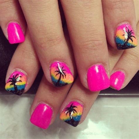 40 Awesome Beach Themed Nail Art Ideas To Make Your Summer Rock Beach Themed Nails Beach