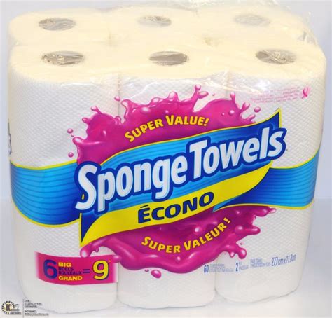 6 Rolls Sponge Towels Econo Paper Towels