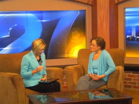 Brenda Bernstein being interviewed on WKOW's Wake Up Wisconsin about
