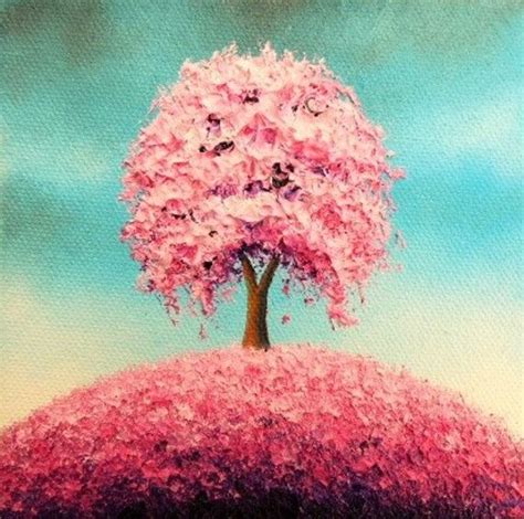 Contemporary Art Print Pink Tree Print Willow Tree Landscape Wall