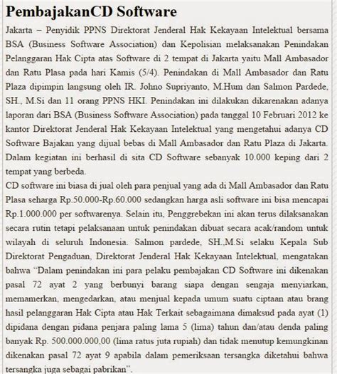 Saya ingin bertanya, bagaimana pengajuan contoh untuk karya tulis. Contoh Kasus Pelanggaran Hak Cipta