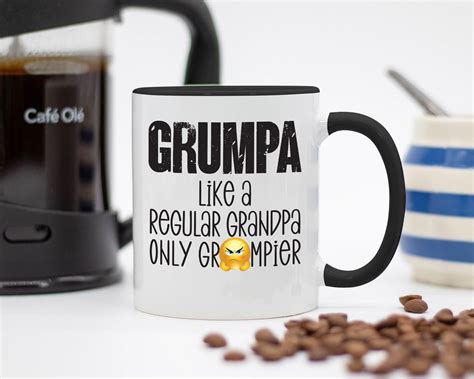 Funny Grandpa Coffee Mug Grumpa Like A Regular Grandpa Only Etsy