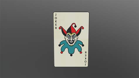 joker s playing card 3d model by bea40200478 [aa1f880] sketchfab