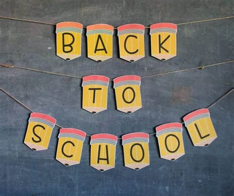 Back To School Banner Printables A Girl And A Glue Gun