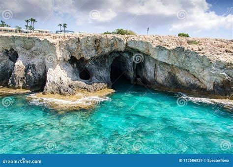 Sea Caves Of Cavo Greco Cape Ayia Napa Cyprus Stock Image Image Of