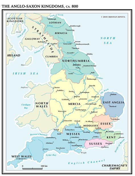 The Anglo Saxon Kingdoms Ca 800 Vivid Maps Anglo Saxon Kingdoms
