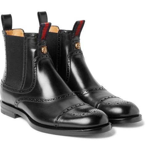 A wise investment to see you through countless occasions and the majority of the year. Lyst - Gucci Polished-leather Chelsea Brogue Boots in ...