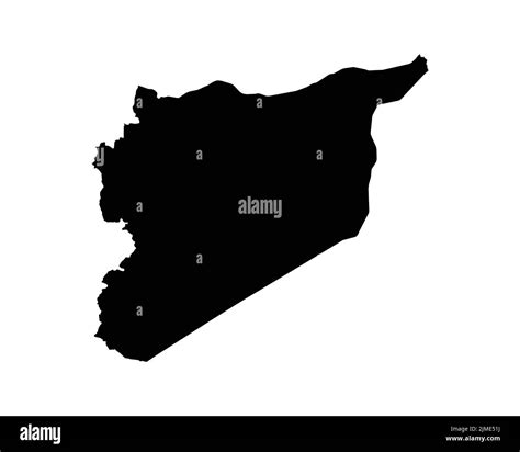 Mapa De Siria Mapa Del Pa S De Siria Blanco Y Negro National Nation Geograf A Contorno