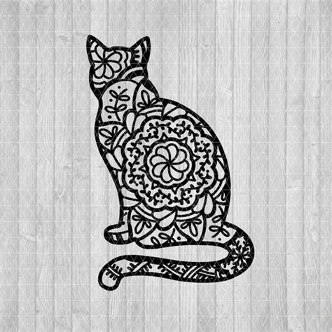 Cat Mandala Svg Instant Download Kitten Svg Mandala Svg Svg Files