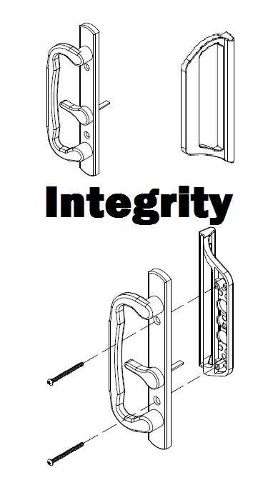 Marvin Integrity Sliding Patio Door Hardware Handle Package Parts All