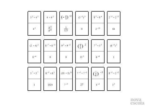 Bingo De Potenciação Para Imprimir