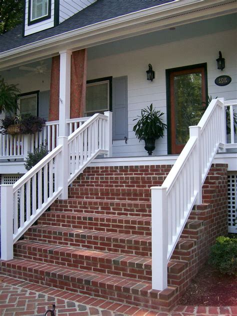 Brick Front Porch Steps | Ideas for the House | Pinterest | Front porch steps, Porch steps and 