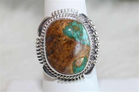 Handmade Navajo Sterling Silver Boulder Turquoise Ring | Turquoise ring, Turquoise, Turquoise stone
